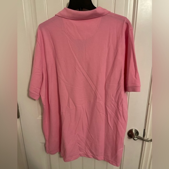 Men’s XL short sleeve polo Croft Barrow pink , easy care, pocket NWOT - Picture 2 of 7